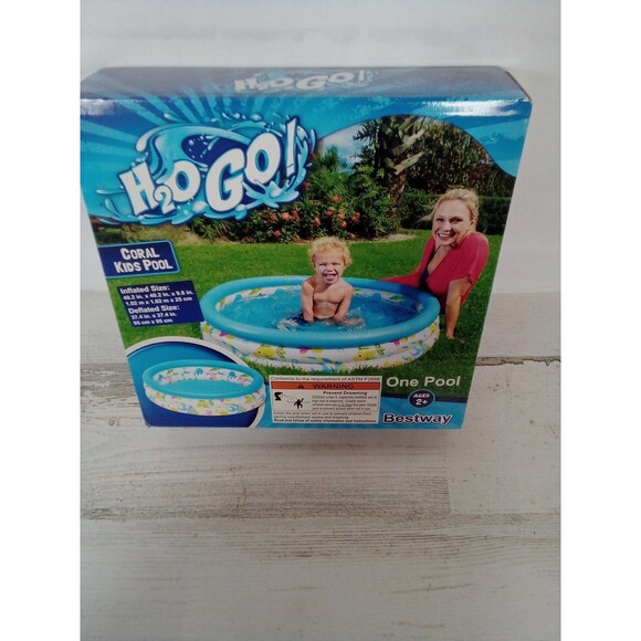 Kids BestWay Round Coral Inflatable Swimming Pool H2O go - Picture 5 of 8